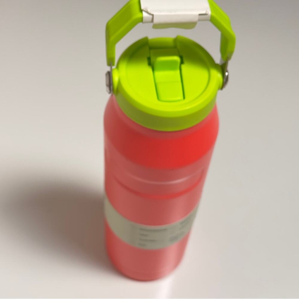 Stanley Areolight Flip Straw Neon Two Color Hibiscus IceFlow 36oz WaterBottle - Picture 3 of 7